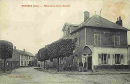 60 - Froissy - Hotel De La Croix Blanche - Animée - Etat Coin Supérieur Droit Plié - CPA - Voir Scans Recto-Verso - Froissy