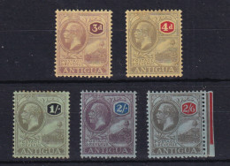 Antigua: 1921/29   KGV To 2/6d    SG55-59    MH - 1858-1960 Colonia Británica