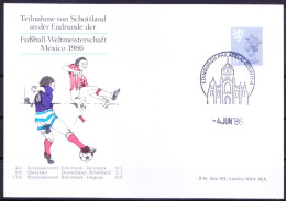 UK 1986 Used Cover, Scotland Final Round Of Football Soccer WC In 1986 Mexico - 1986 – Mexique