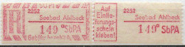 DDR Einschreibemarke Seebad Ahlbeck SbPA Postfrisch, EM2E-2252a(1) Zh - Labels For Registered Mail