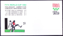 USA 1982 Cover, Preliminary Competition In 1982 Football WC - 1982 – Espagne