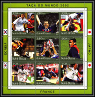 81254 Guinée Bissau N°747/755 France Zidane Barthez  Coupe Du Monde World Cup 2002 Korea Japan ** MNH Football Soccer - 2002 – South Korea / Japan