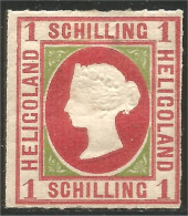 438 Allemagne Heligoland 1867 1sch Rose Green Vert Mint * Neuf (GES-188) - Heligoland