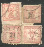 438 Allemagne Mecklenburg Schwerin 4 Stamps 1856 And 1864 (GES-185) - Mecklenbourg-Schwerin