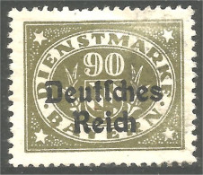 438 Bavière Bayern Bavaria 1920 90pf Vert Olive Green Official Service MH * Neuf (GES-137a) - Dienstmarken