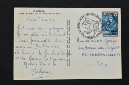 Réunion - CFA  L'hiver N° 389 S Carte Postale De St Gilles Les Bains Du 5-6 Septembre 1970 Cachet Festival Océan Indien - Storia Postale