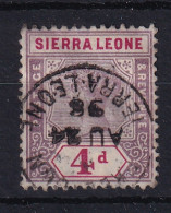 Sierra Leone: 1896/97   QV     SG47     4d     Used - Sierra Leone (...-1960)