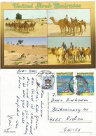 UAE Arab Emirates 4views Camels In The Desert - Pcard Dubai 20feb1992 X Italy With Festival F.50pair + Regular F.50 - Emirats Arabes Unis (Général)
