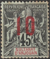 ANJOUAN 27 * MH Type Groupe Surcharge 1912 (CV 4 €) [ColCla] - Ungebraucht