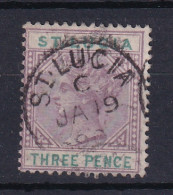 St Lucia: 1891/98   QV   SG47    3d   [Die II]    Used - Ste Lucie (...-1978)