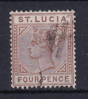 St Lucia: 1891/98   QV   SG48    4d   [Die II]   Used - Ste Lucie (...-1978)