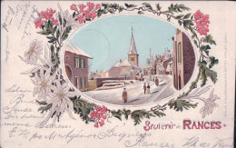 Souvenir De Rances Sous La Neige, Edelweiss Et Rhododendrons, Litho Couleur (27.5.1901) - Rances