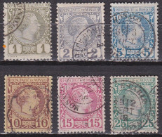 Monaco 1885 Roi Charles I Serie A 25 C  Y&T 1 / 6 Obliteré - Used Stamps