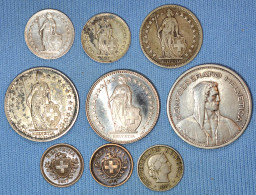 Suisse / Switzerland / Schweiz • Lot 9x • Including Scarcer And Silver Coins • [24-250] - Collections & Lots