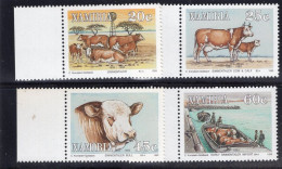 Namibia Serie 4v 1993  Simmentalar Cattle In Namibia Cow On Transport Boat MNH - Namibie (1990- ...)