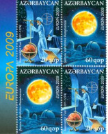 AZERBAIDJAN 2009 - Europa - L'astronomie - 4 V. Nd1c De Carnet - 2009