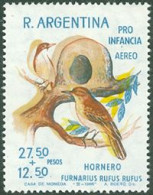 ARGENTINE 1966 - Hornero - Double Impression - Spectaculaire Déplacement De Couleur - Spechten En Klimvogels