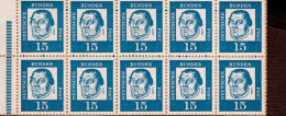 Heftchenblatt Bund 13 Martin Luther MNH **postfrisch Neuf (1) - 1951-1970