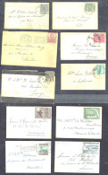 10 Enveloppes Format Carte De Visite Avec Timbre Seul Dont C.O.B. N° 56 - 81 - 118... - Other & Unclassified