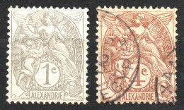 France (ex-colonies & Protectorats) - Alexandrie (1899-1931) - Type Blanc N°19* Et 22 Obl. - Neufs