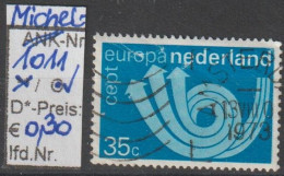 1973 - NIEDERLANDE - SM "Europa - Stilis. Posthorn" 35 C Blau - O Gestempelt - S. Scan (1011o Nl) - Used Stamps