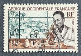 FRAWA0048U2 - Local People - Medical Laboratory - 15 F Used Stamp - AOF - 1953 - Gebraucht