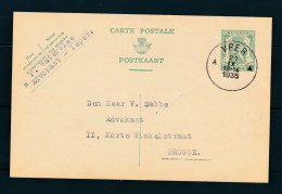 PWS - Cachet "YPER Litt. A ▲" Dd. 21-09-1935 - (ref.1726) - Postcards 1934-1951