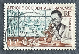 FRAWA0048U4 - Local People - Medical Laboratory - 15 F Used Stamp - AOF - 1953 - Usados
