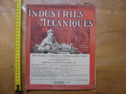 1927 Revue 9 Pratique Des Industries Mecaniques INGENIEUR CONTREMAITRE OUVRIER - Bricolage / Tecnica