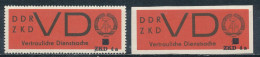 DDR Dienstmarken D 3 Mit Eindruck ZKD 4a Gezähnt Und Ungezähnt ** Mi. - - Mint