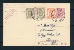 PWS - Cachet "VEURNE Litt. D - D" Dd. 30-12-1948 - (ref.1728) - Cartoline 1934-1951