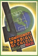 Aa5659 - ITALY - Postal History - FOOTBALL 1934 FIFA Postcard - Signed MARTINATI - Fußball-Europameisterschaft (UEFA)