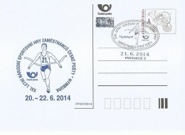 CDV B Czech Republic Summer Sport Games Of The Czech Post Employees Athlete 2014 - Postkaarten