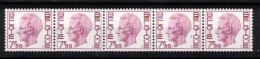 BELGIQUE   1982   R72  Bande De 5  N° 575 ** Sans Charnière - Franqueo