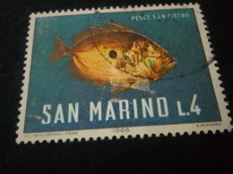 SAN MARİNO -1960-80     4    LİRE   DAMGALI - Used Stamps