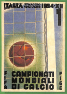 Aa5660 - ITALY - Postal History - FOOTBALL 1934 FIFA Postcard - Signed MARTINATI - UEFA European Championship