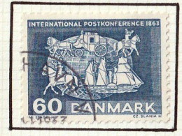 DANEMARK - Centenaire 1ère Conférence Postale Intern. De Paris - Y&T N° 423 - 1963 - Oblitéré - Gebraucht