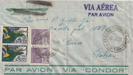 Brésil Lettre Aviation Pour L'Italie 1935 - Storia Postale