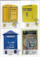 France 2016/2018 4 Maximum Card Post Office Mail Box Saint Désiré The Protector Of Postmen Automatic Stamp - Posta