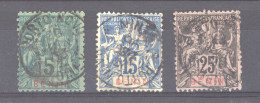 Bénin  :  Yv  36 + 38 + 40  (o)  3 Càd De Porto Novo - Used Stamps