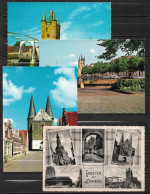 1971-1973 Zierikzee De Zuiderhavenpoort, Nobelpoort Etc 4 X Waarvan 3 X In Kleur Gelopen Met Zegel - Zierikzee