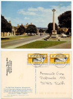 Great Britain 2003 Postcard High Street, Broadway, Worcestershire; Germany Postmarks & 12c. & 33c. ATM / Frama Stamps - Otros & Sin Clasificación