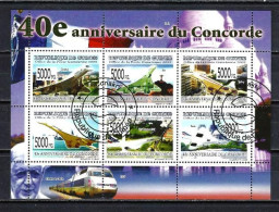 Avions Concorde Guinée 2009 (66) Yvert N° 4113 à 4118 Feuillet Oblitéré Used - Concorde