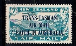 (097) New Zealand / Nouv. Zelande  1934 / Tasmania Flight / Voile / Flug   * / Mh  Michel 187 - Autres & Non Classés