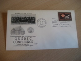 OTTAWA 1964 Yvert 357 Quebec Conference FDC Cancel Cover CANADA - 1961-1970
