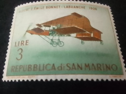 SAN MARİNO -1960-80    3  LİRE   DAMGASIZ - Unused Stamps