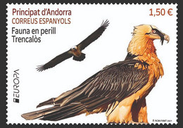 SALE!!! SPANISH ANDORRA ANDORRE 2021 EUROPA CEPT ENDANGERED NATIONAL WILDLIFE 1 Stamp MNH ** - 2021
