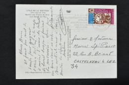 Réunion - CFA Arphila 75 N° 421 Sur Carte Postale De Saint Denis Du 6 Mars 1974 - Empreinte Sécap - Cartas & Documentos