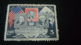 SAN MARİNO -1960-80    3      LİRE   DAMGASIZ - Unused Stamps