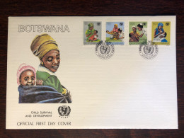 BOTSWANA FDC COVER 1987 YEAR CHILD SURVIVAL IMMUNIZATION HEALTH MEDICINE STAMPS - Bofutatsuana